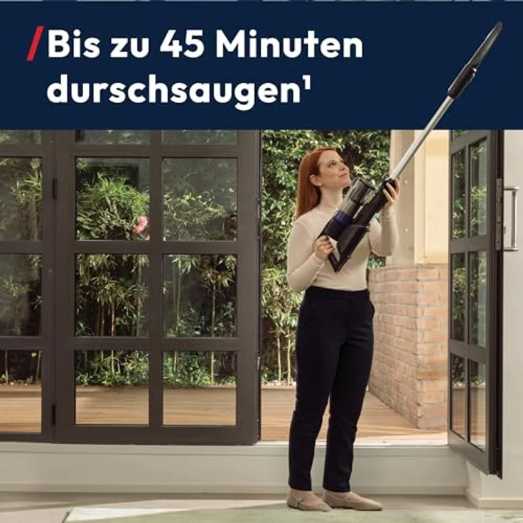 Hoover HF1 Plus, Akku Staubsauger mit Anti-Haarverwicklung, 45min Laufzeit, HEPA-Filter, Parkfunktion, LED-Licht, kabellos für Teppich/Hartböden/Auto – Bild 2