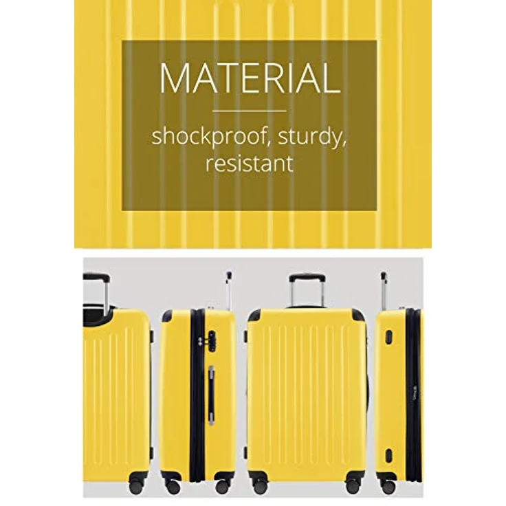 HAUPTSTADTKOFFER - SPREE - Handgepäck Hartschalen-Koffer Trolley Rollkoffer Reisekoffer, 4 Doppel-Rollen, 55 cm, 42 L, Graphite – Bild 4