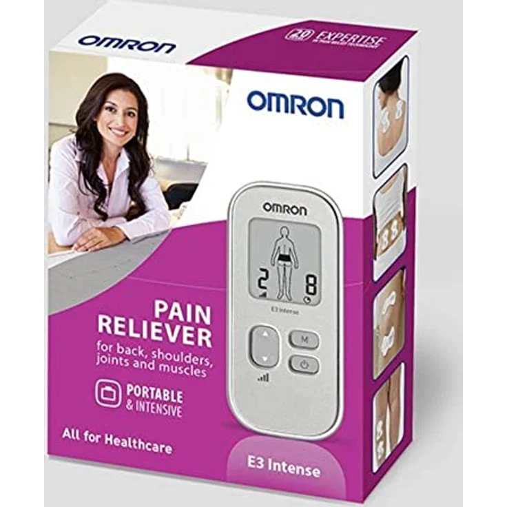 Omron TENS-Gerät E3 Intense HV-F021-ESL, tragbares Schmerztherapiegerät mit intensiven Massage- und Einstellungsoptionen – Bild 3