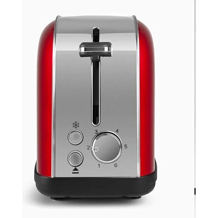 Orbegozo TOV 6200, Toaster mit 850 W, Edelstahlgehäuse, rot, mit Aufwärmfunktion und herausnehmbarer Krümelschublade – Bild 3