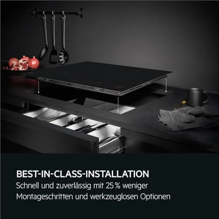 AEG Induktions-Kochfeld Serie 5000 TO64ICOFIT, Kratzresistente SaphirMatt SE-Oberfläche, 4 Kochzonen, Made in Germany, Bräterzone – Bild 7