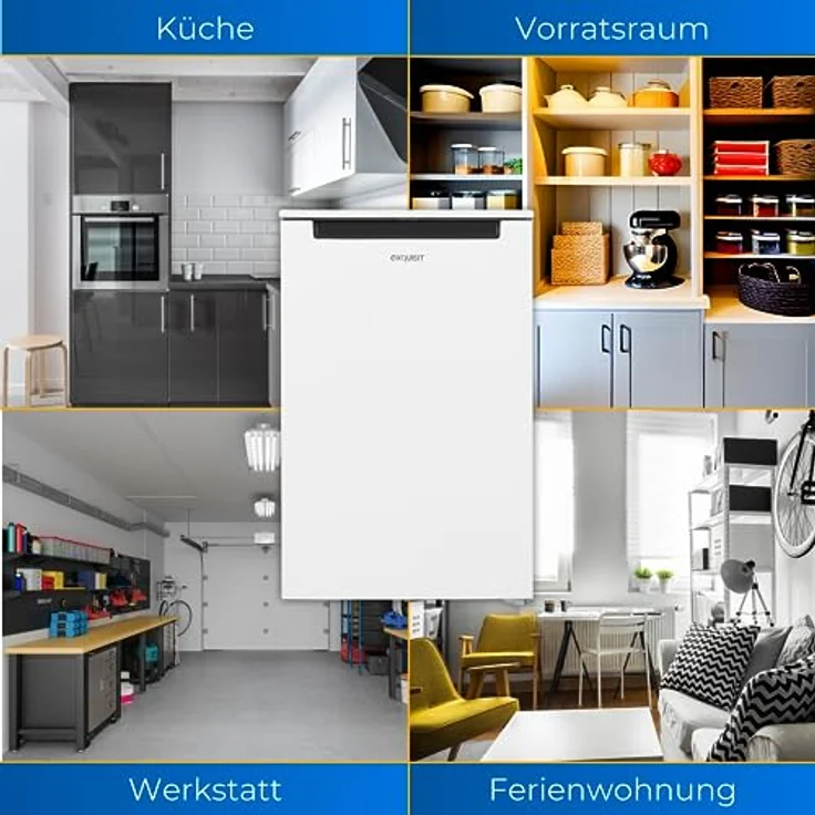 Exquisit Gefrierschrank GS581-040C weiss | Tiefkühlschrank klein 87 l Nutzinhalt | 4 Sterne Gefrieren | Gefrierschrank klein | 55 cm Breite – Bild 5