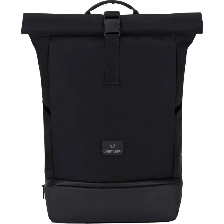 Johnny Urban Cityrucksack Allen Large, Rolltop Damen Herren, Laptop Fach, Wasserabweisend - schwarz – Bild 1