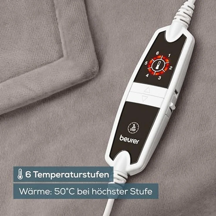 Beurer, Heizdecke, HD 150 XXL Cosy Taupe (150 cm, 200 cm) – Bild 5