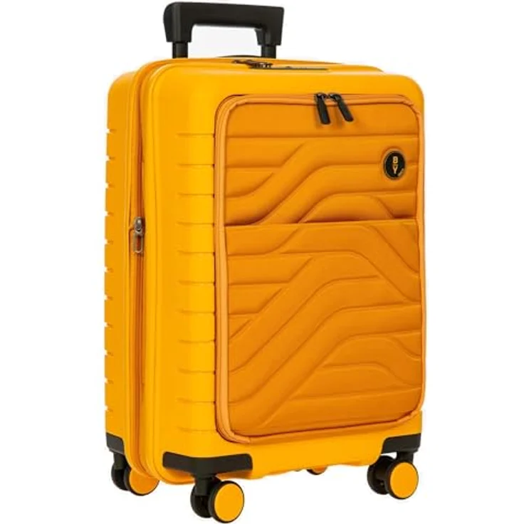 Brics by Ulisse - 4-Rollen-Kabinentrolley mit Vortasche 55 cm erw. USB Mango – Bild 5