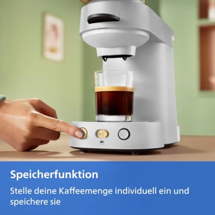 PHILIPS SENSEO® Vibe CSA225/50, Kaffeepadmaschine mit 2-Tassen-Funktion, individueller Kaffeestärke, 0.9L Wassertank, Hellgrau/Hellgelb – Bild 6