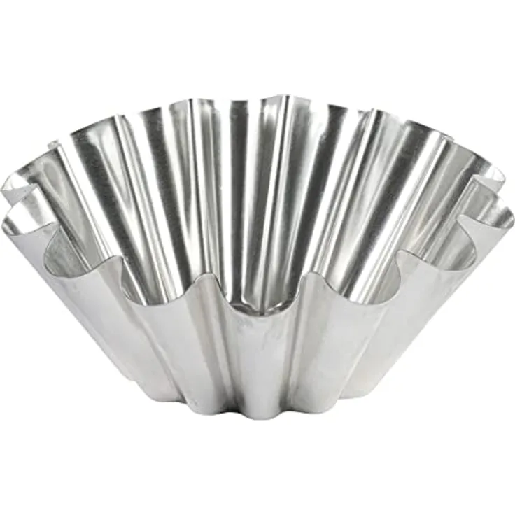 Gobel - Briocheform - Flacher Boden - Weißblech - Recycelbares Material - Ø 20 cm.