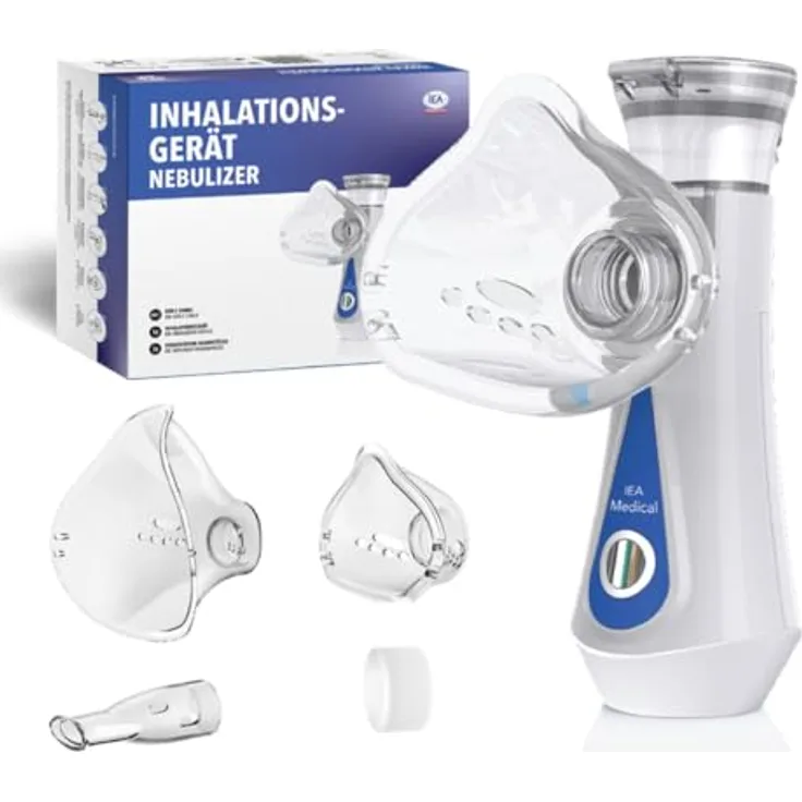 IEA Medical Inhalationsgerät, Vernebler mit USB-C Ladekabel, super feine Zerstäubung, blau - Preisvergleich
