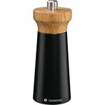 Zassenhaus Salzmühle Holz WESTERLAND | schwarz/Buchenholz | Mühlenkopf aus Eichenholz | mit stufenlos verstellbarem Hochleistungs-Keramikmahlwerk | Gewürzmühle für Salz| 14 cm, Ø 5,4 cm - Preisvergleich