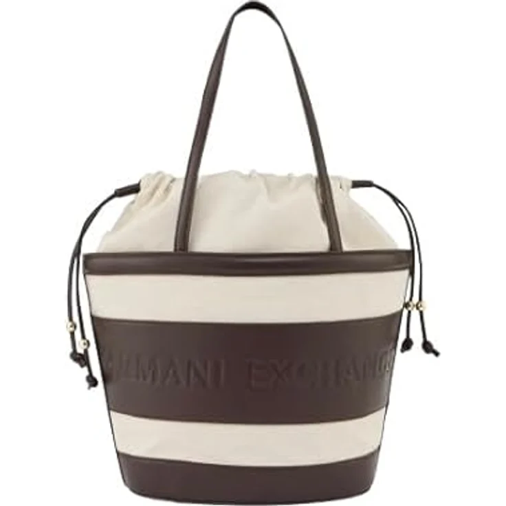 Armani Exchange Marisol Shopper Tasche, 39 cm, braun, 100% Baumwolle – Bild 4