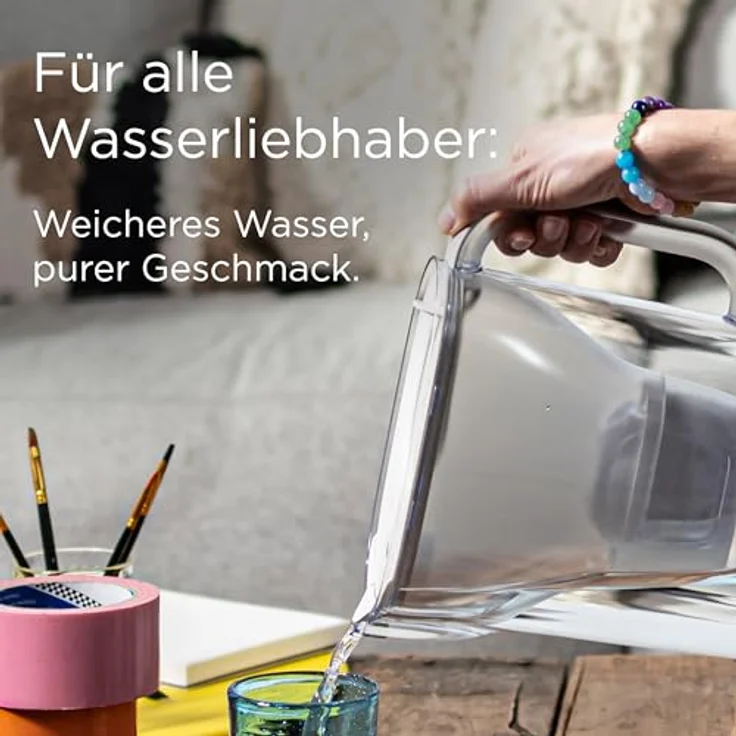BRITA Wasserfilter Kanne Style Essential XL sand, 3,6L mit MAXTRA PRO Pure Performance, Smart Light LED, Klapp-Deckel und Verunreinigungsschutz – Bild 4