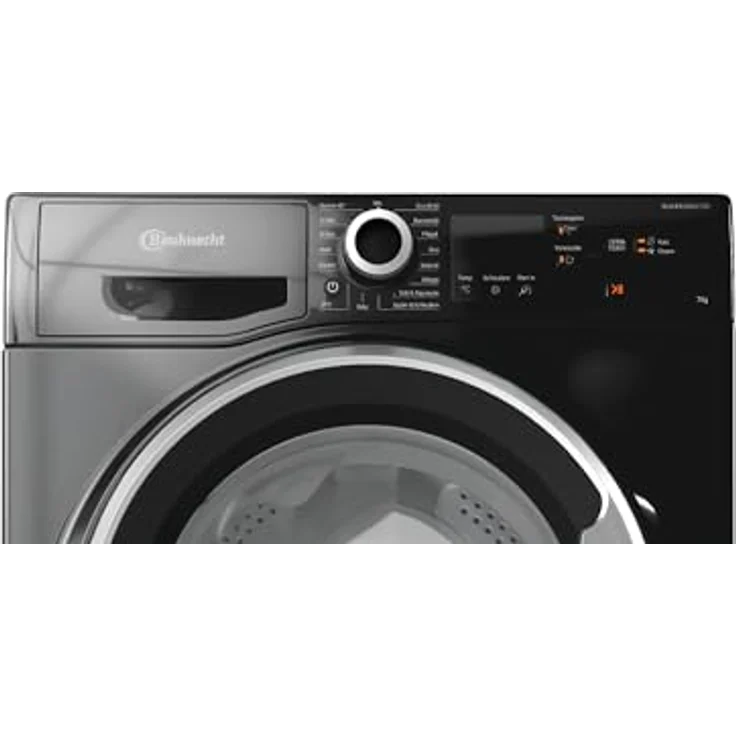 Bauknecht W7 S6300 A Waschmaschine Frontlader 7kg EEK A Kurz 30 Kurz 45 Kraftvolle Fleckenentfernung Anti-Allergie-Programm Wolleprogramm Schwarz Langlebiger Inverter-Motor – Bild 2
