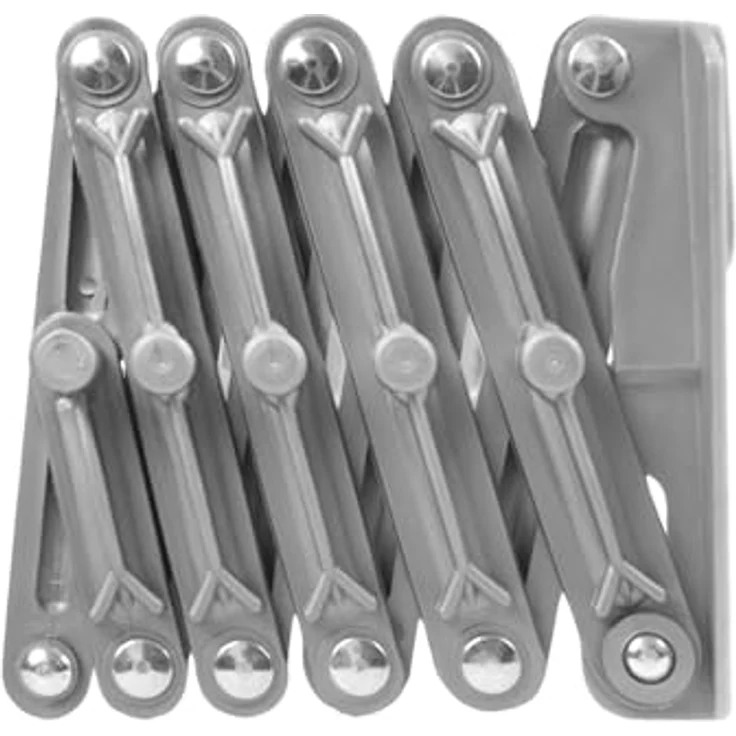 ABJ Wandwäschetrockner Teleskop Wäschetrockner für die Wand Akkordeon Trockenständer Wandmontage (Silber, 50cm) - Geräumiger Ausziehbarer Wandwäschetrockner, sehr stabil und robust, ideal für Innen und Außen geeignet – Bild 3