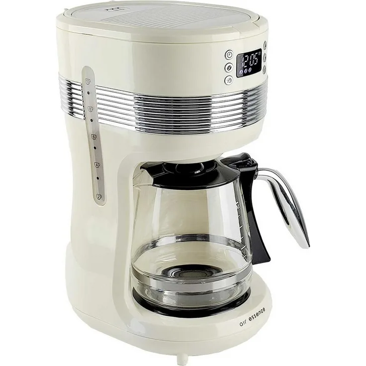 Air Essence Filterkaffeemaschine Aroma Overflow, 1.4L Kaffeekanne, Wiederverwendbarer Überlauffilter - waschbar und wiederverwendbar, Creme