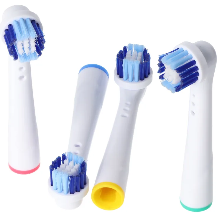 AccuCell 4 Stück Cleaning Brush V2 Ersatz-Zahnbürstenkopf für Oral-B, kompatibel mit D10, D12, D16, sanft zur Zahnfleischpflege