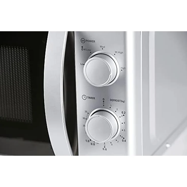 Respekta MW 700 Mikrowelle, Standgerät, unterbaufähig, 17 Liter Garraum, 700 Watt, silber – Bild 5