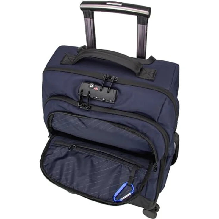 Cabaïa Trolley Soft Suitcase, Handgepäck Koffer mit 4 Rollen für A4-Unterlagen, klein, Bordgepäckmaß – Bild 5