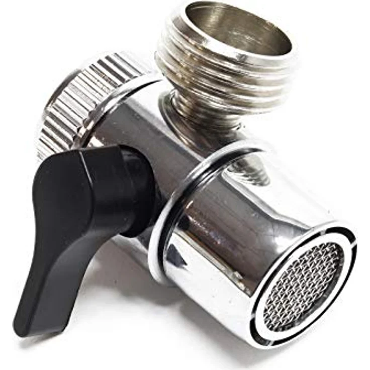 Naturewater 2 Wege Hahn Wasserhahn Adapter, 20 mm (3/4") Anschluss für Auftischfilter und Trinkwasserfiltration – Bild 1
