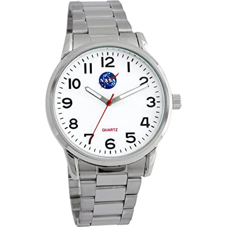 Miraval Herrenarmbanduhr Astronaut Quarzuhr 40 mm Japanisches Quarzuhrwerk Edelstahlarmband Herrenuhr (Silber) - Preisvergleich – Bild 3
