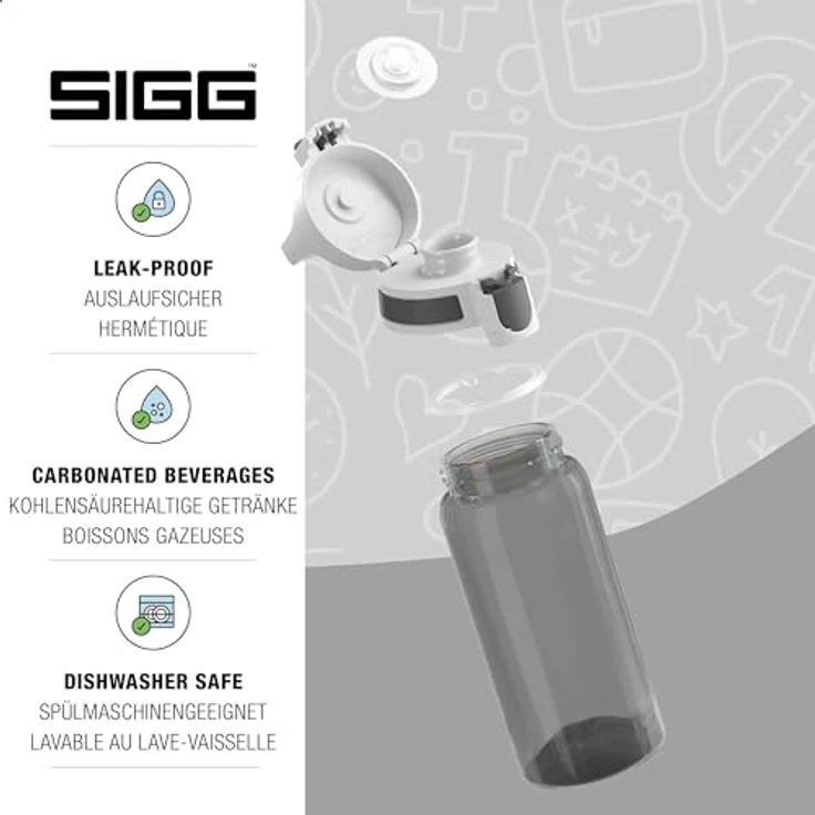 SIGG VIVA ONE Anthracite Trinkflasche, Aluminium, 0.5 L – Bild 3