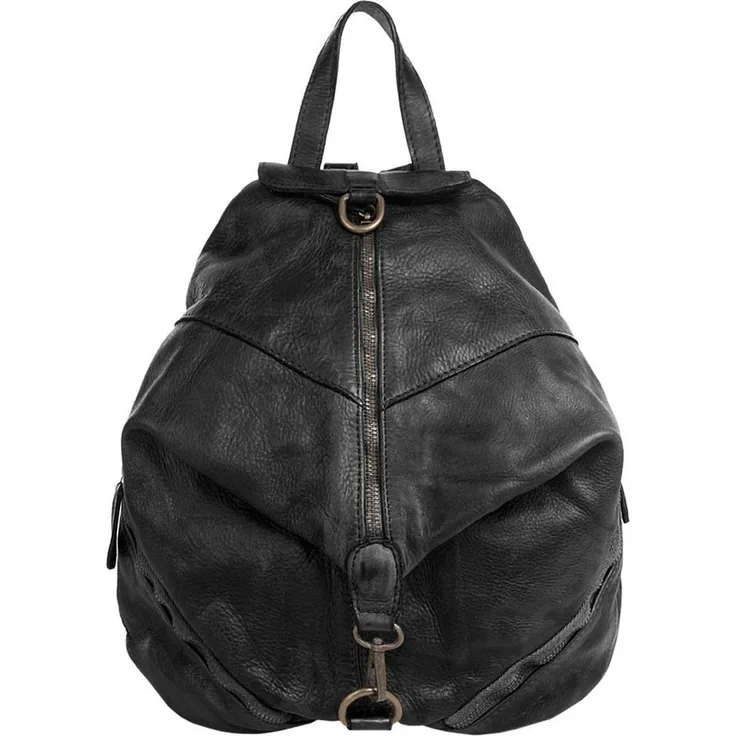 Samantha Look Cityrucksack, echt Leder, Made in Italy, Vintage Design, braun