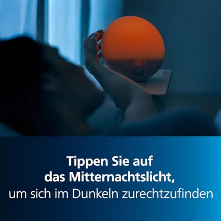 Philips Wake-up Light, Wecker HF3521/01 mit Lichttherapie und natürlichen Klängen, Dämmerungslicht – Bild 3