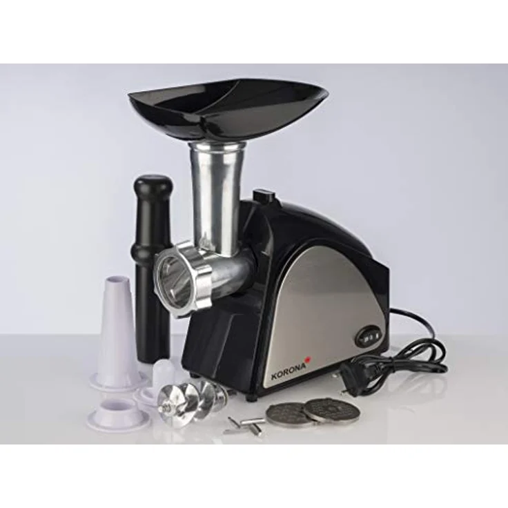 Korona 25200 Edelstahl Fleischwolf für herzhafte und süße Speisen - Inklusive Gebäck-, Kebbe-, und Wurstfülleraufsatz – Bild 2