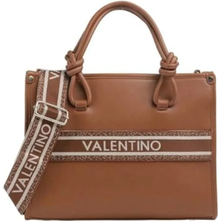 Valentino Aella Handtasche 32 cm, Henkeltasche aus 100% Polyurethan, braun – Bild 1