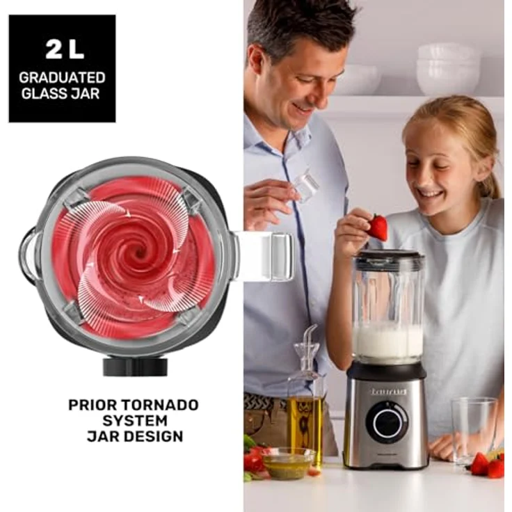 Taurus Standmixer PRIOR ADVANCE 1800 W 2 L, leistungsstarker Standmixer in schwarz – Bild 3