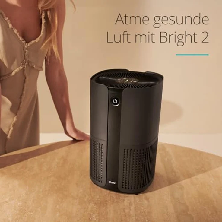 Duux Bright 2 Smart Air Purifier, Luftreiniger mit 210 CADR, Luftqualitätsanzeige und Ionisator, schwarz, für Räume bis 42 m² – Bild 3