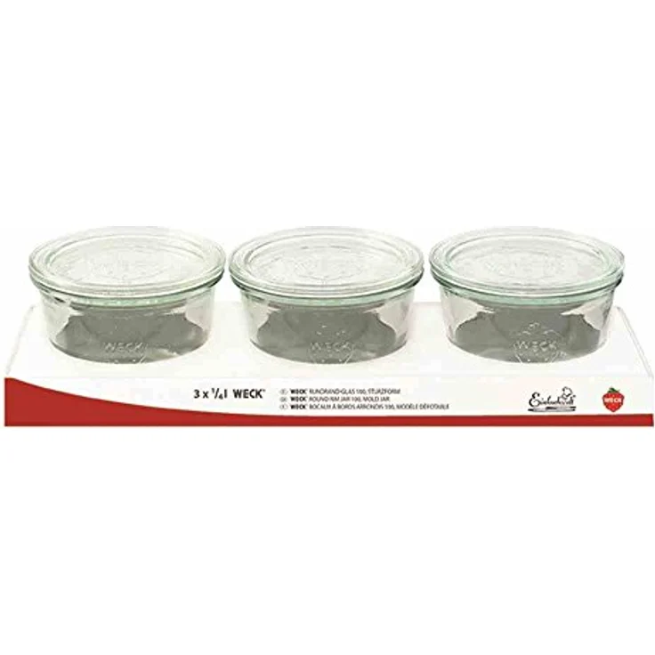 Weck Einkochglas 250 ml Rundrand Sturzform Einweckgläser Dessertgläser - 3 Stück – Bild 2