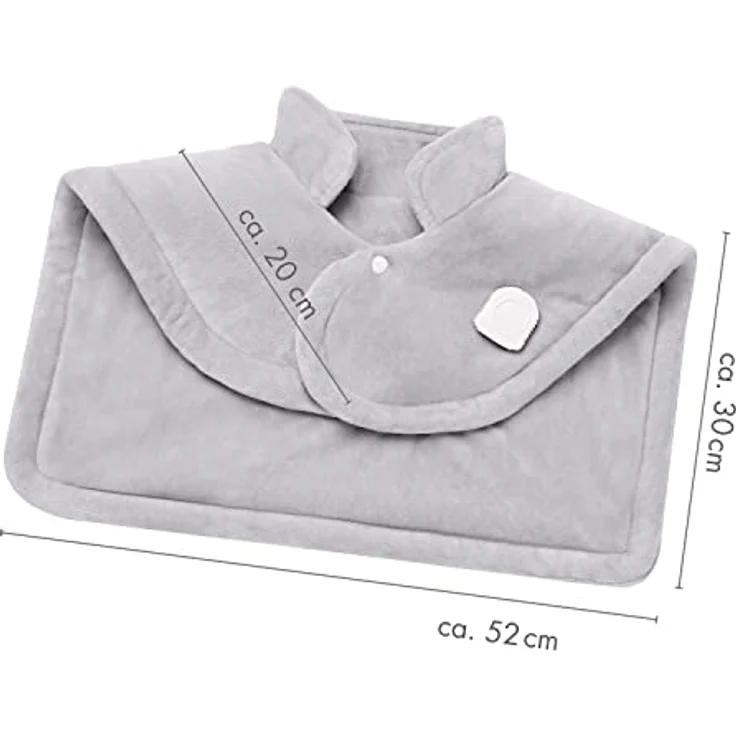 Promed Heizkissen für Rücken und Nacken mit Abschaltautomatik, Schulterheizkissen & Rückenwärmer NRP-2.0, Wärmekissen Rücken 52 x 56 cm, waschbarer Wärme Poncho – Bild 2