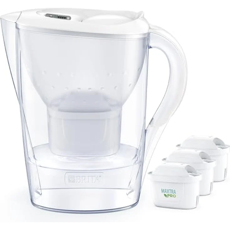Brita Filterkanne Marella +3 Maxtra Pro PP weiß Polypropylen 2,4 l 150 l, mehrfarbig – Bild 3