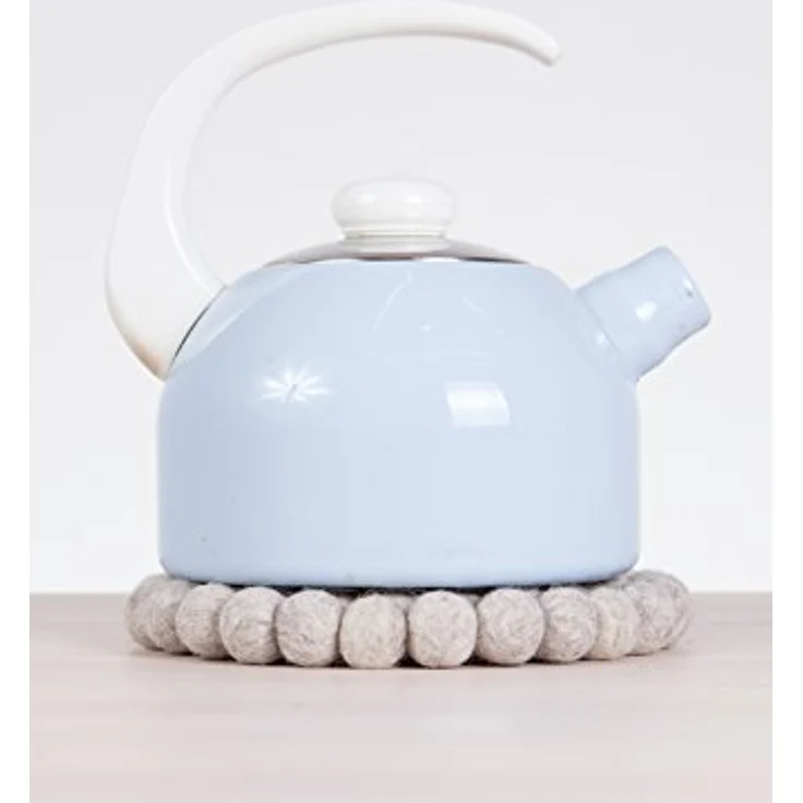 myfelt Topfuntersetzer Filzkugel, ⌀ 20 cm, 100 % reine Schurwolle, hitzebeständig bis 330 °C, beidseitig verwendbar, charmantes Design – Bild 3