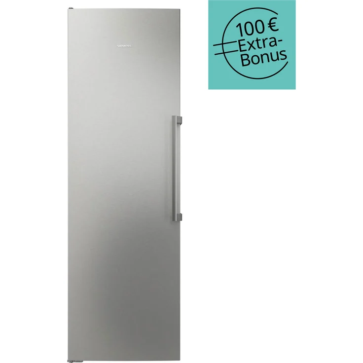 Siemens Extraklasse KS36NEICM, 1-türiger Kühlschrank mit 402 l Nutzinhalt, gebürstetem Stahl antiFingerprint und Total noFrost, perlgrau matt