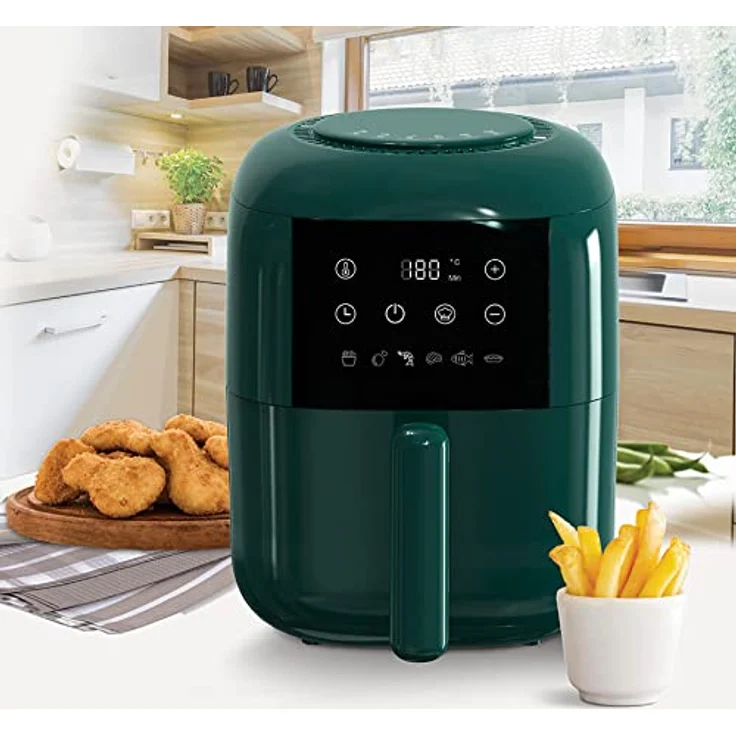 Feel Maestro MR-755 Fritteuse fettfrei, Lieber grüner Sand - 1200W, 6 programmable dish preparation modes, touch control panel – Bild 3