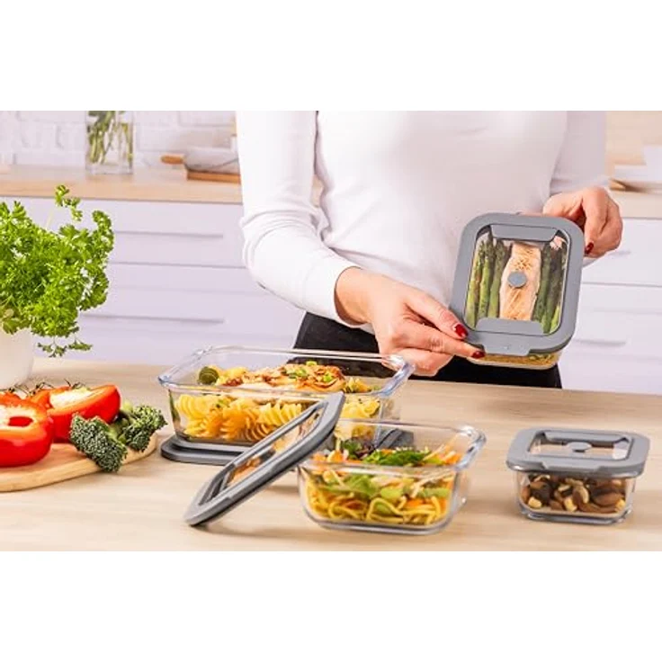 Kilner Frischeaufbewahrung, 0,8 L Glas-Frischhaltedose mit Silikondeckel und Vakuumverschluss – Bild 8