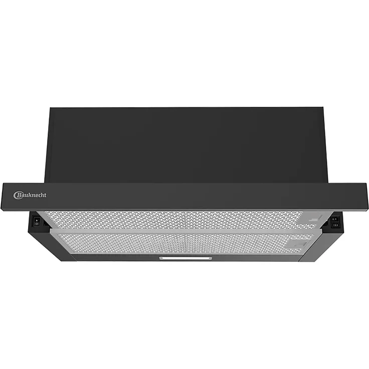 Bauknecht DBAH602B Flachschirmhaube 60 cm, schwarze Dunstabzugshaube mit LED Kochstellenbeleuchtung und 3 Leistungsstufen