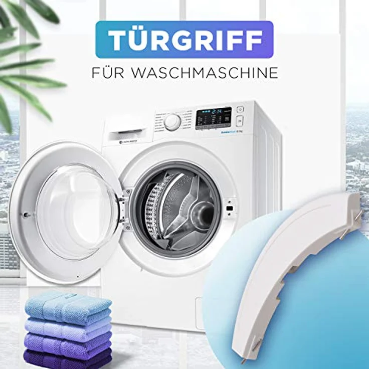 VIOKS Türgriff 200x47x18mm Weiß Ersatz für Bosch Waschmaschine Griff 00266751 Siemens Handgriff - Balay Bosch Siemens Waschmaschine Ersatzteile – Bild 2