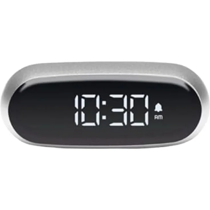 Lexon MINUT, kompakter Mini-Wecker mit VA-LCD-Display, Pure Black, Touch-Steuerung, Snooze-Funktion, wiederaufladbarem Akku und Aluminium-Finish
