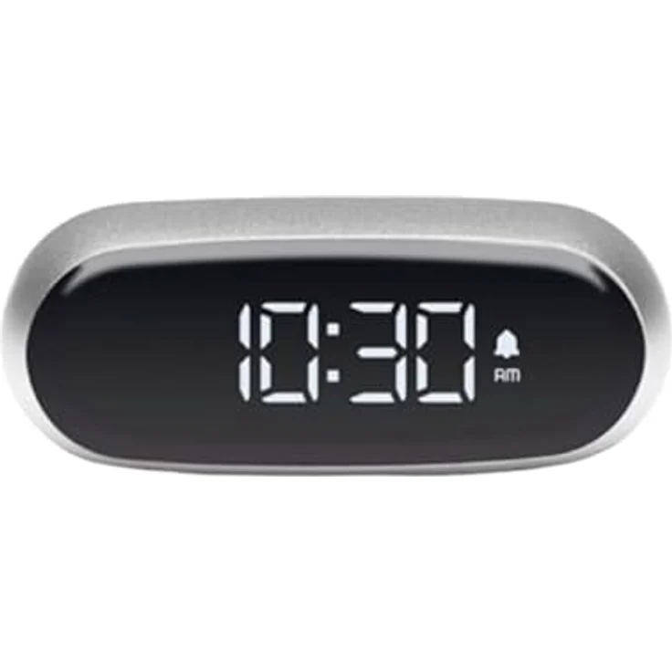 Lexon MINUT, kompakter Mini-Wecker mit VA-LCD-Display, Pure Black, Touch-Steuerung, Snooze-Funktion, wiederaufladbarem Akku und Aluminium-Finish – Bild 1