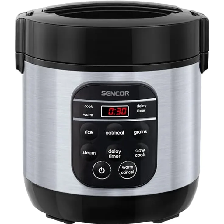 SENCOR SRM 0650SS Multifunktionaler Reiskocher mit 5 speziellen Kochmodi, 350 W, silberfarben - Preisvergleich