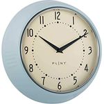 Plint Retro Wanduhr Silent Non-Ticking Decorative Ice Color Wall Clock, Retro Style Wall Decoration for Kitchen Living Room Home, Office, Schule, Easy to Read Large Numbers