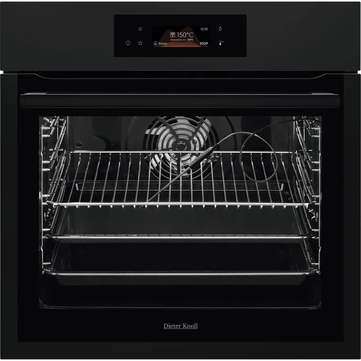 Mömax Einbaubackofen DKP39906MK, Schwarz, 17 Beheizungsarten, Pyrolyse, TFT-Display, B/H/T: ca. 59,4/59,4/56,8 cm