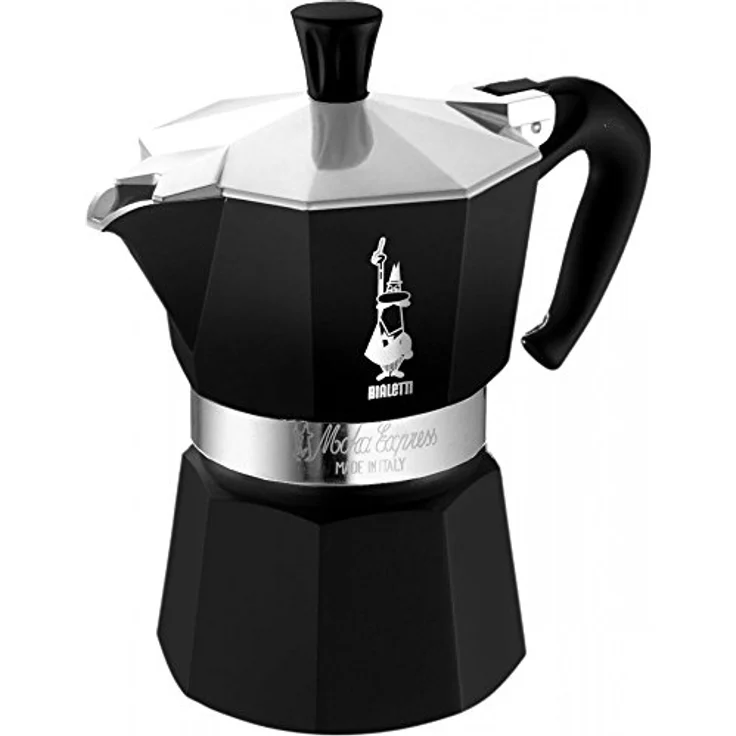 Bialetti Moka Express schwarz lackiert Espressokocher 6 Tassen – Bild 2