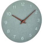 TFA Dostmann Analoge Wanduhr, 60.3054.10, Zeiger aus Holz, leises Uhrwerk, Qualitätsuhrwerk, betongrau, (L) 297 x (B) 45 x (H) 297 mm