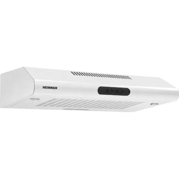 Heinner Dunstabzugshaube 60 cm Weiß, Umluft/Abluft, Aluminium Fettfilter mit Beleuchtung