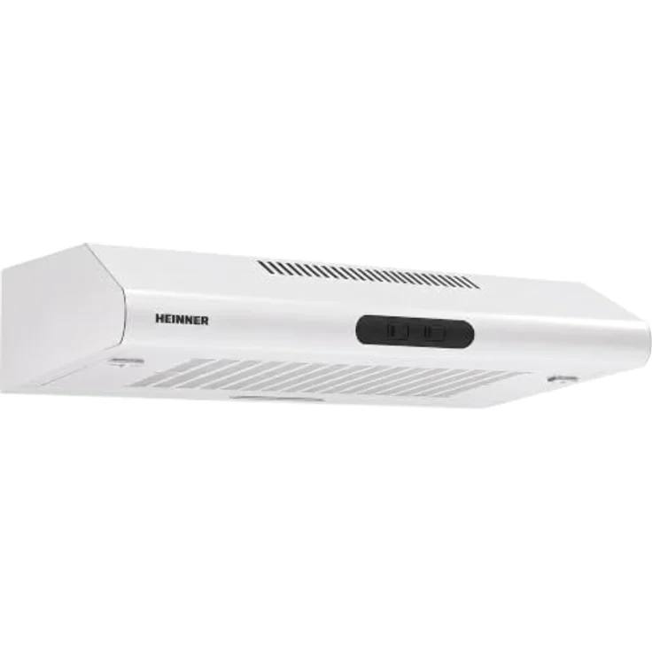 Heinner Dunstabzugshaube 60 cm Weiß, Umluft/Abluft, Aluminium Fettfilter mit Beleuchtung – Bild 1