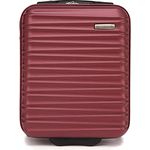 WITTCHEN Reisekoffer Kleinkoffer Kabinengepäck Rollkoffer Hartschale aus ABS mit 2 Standard-Rollen Zahlenschloss Teleskopgriff Groove Line Kleinkoffer XXS Rot