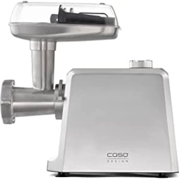 CASO FW 2500 Silber, Fleischwolf mit leistungsstarkem 2500 Watt Motor, langlebige Titan Klinge, Rücklauf-Funktion, umfangreiches Zubehör inkl. Burgerpresse, geräuscharmer DC-Motor – Bild 2